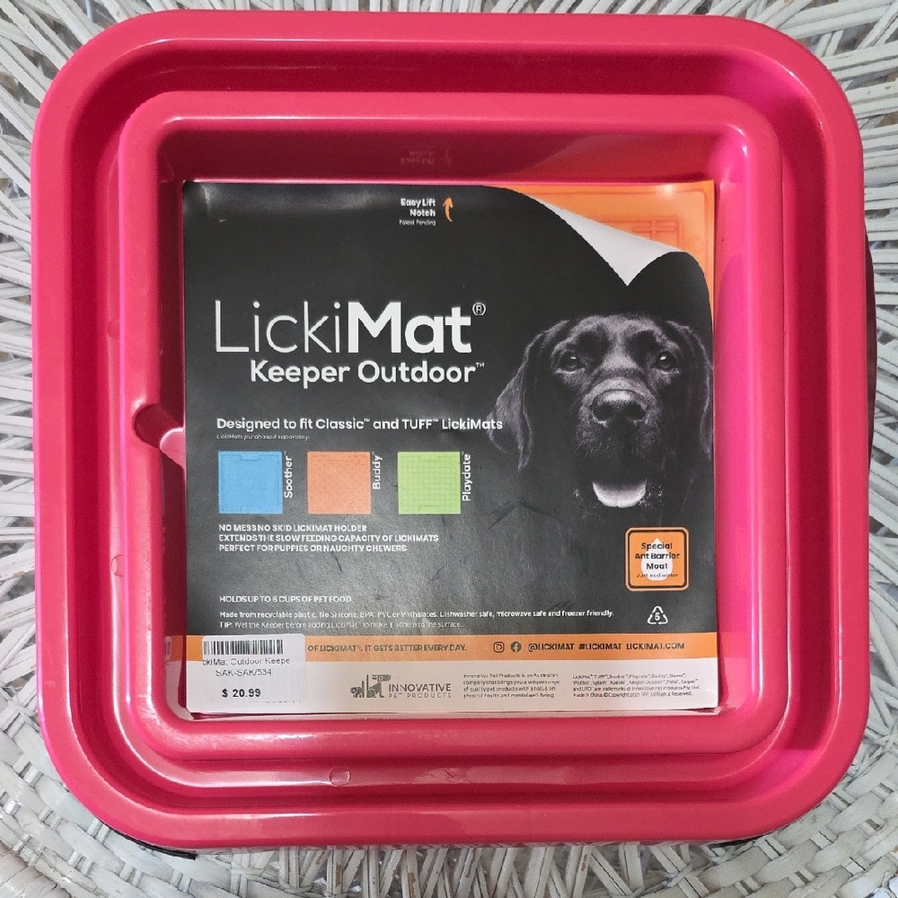 Keeper Outdoor Pink Dog Bowl